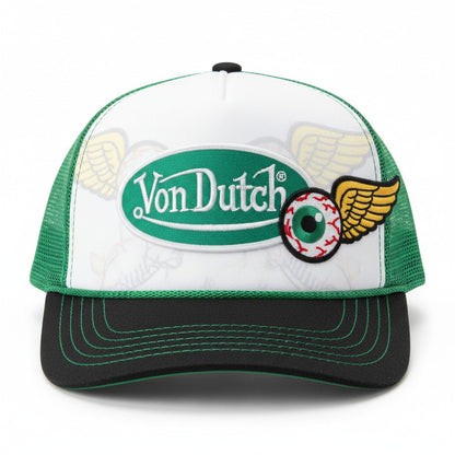 Gorras Trucker - Von Dutch trucker blanca/verde/negro PAT GRE