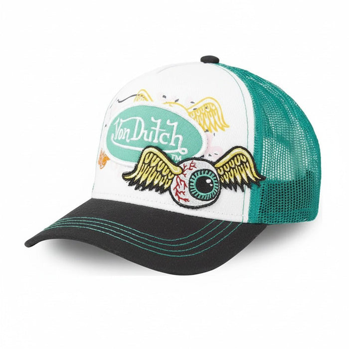 Gorras Trucker - Von Dutch trucker blanca/verde/negro PAT GRE