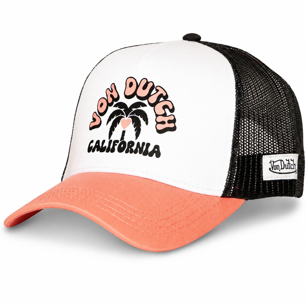 Gorras Trucker - Von Dutch Palmera Vacation Blanca/Rosa/Negra TIO