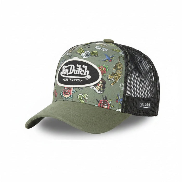 Gorras Trucker - Von Dutch Tattoo Verde/Negra TAT K art