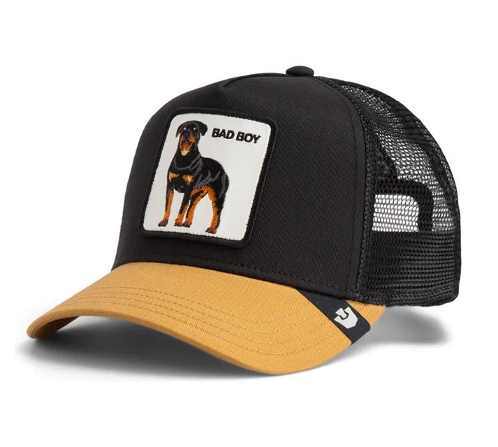 Gorras Trucker - Goorin Bros rottweiler negra/khaki BAD BOY