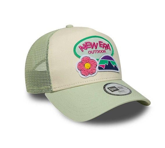 Gorras para niños o niñas - New Era Outdoor YOUTH Trucker Verde Menta - Infantil