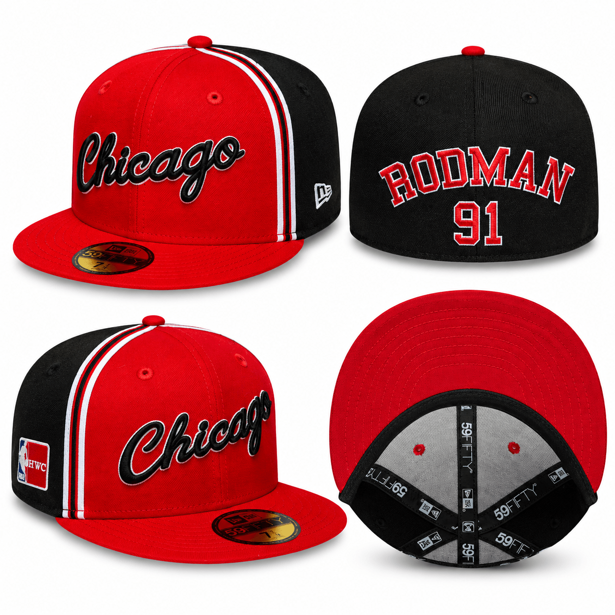 Gorras 59FIFTY - Chicago Bulls NBA Hardwood Rodman 59FIFTY