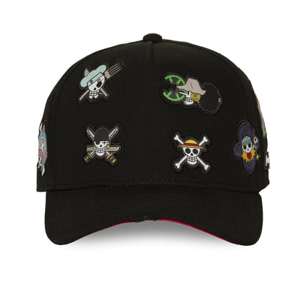 Gorras snapback - Capslab One Piece Flag Negra Multiparche OP8 FLA