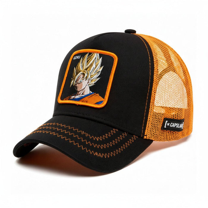 Gorras Trucker - Capslab Dragon Ball Z Negra/Naranja Goku DBZ GO3B