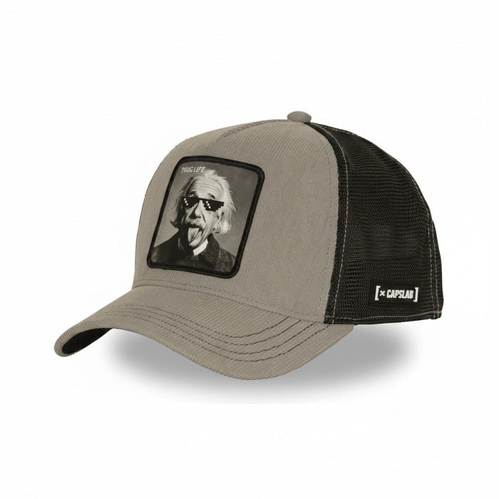 Gorras Trucker - Capslab Einstein Gris/Negra Trucker ART1 HUG