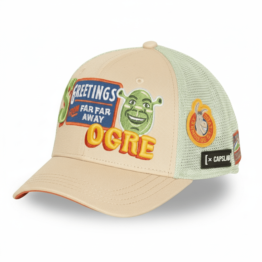 Gorras Trucker - Capslab Shrek Beige/Verde SHR1 PATC