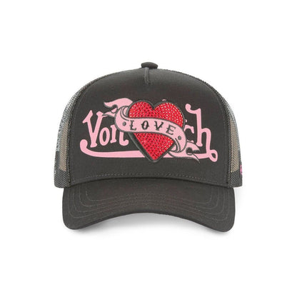 Gorras Trucker - Von Dutch LOVU NR negra y rosa