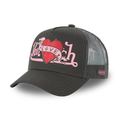 Gorras Trucker - Von Dutch LOVU NR negra y rosa