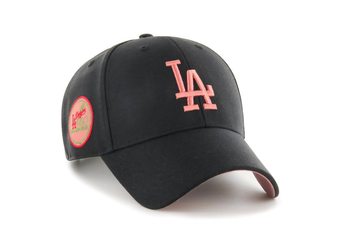 Gorras snapback - Los Angeles Dodgers negra rosa '47 MVP snapback