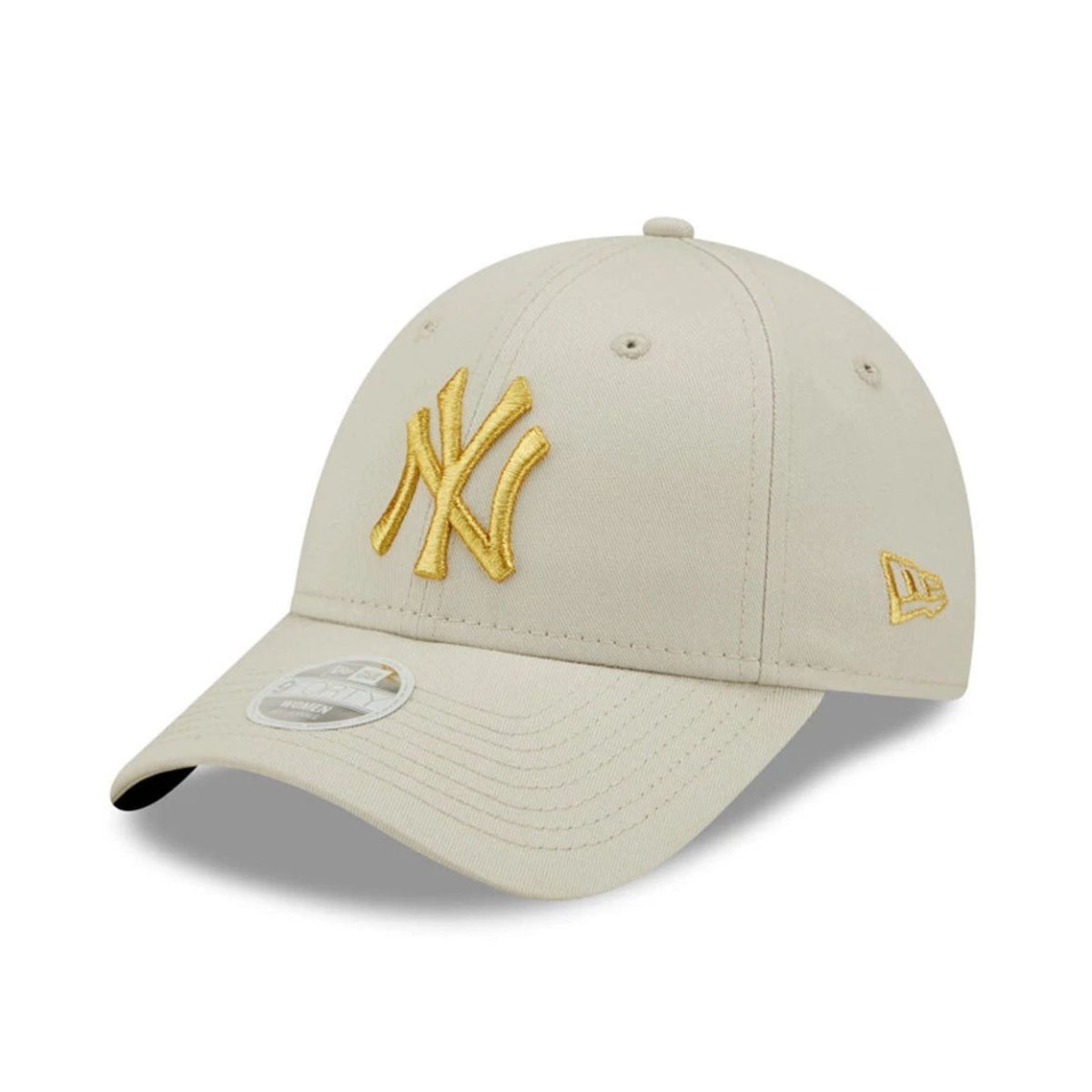 Gorras strapback - New York Yankees 9FORTY Mujer beige metallic